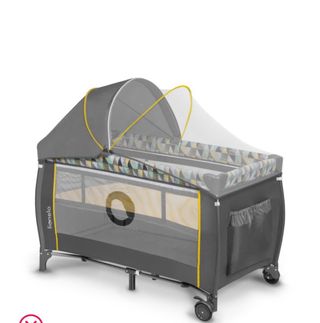 Cuna de viaje 2 en 1 plegable con cambiador