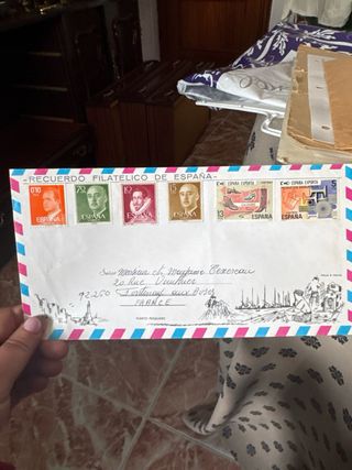 Lote 5 sobres filatélicos España años 70