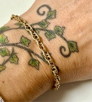 Pulsera con eslabones en oro laminado de 14 KTS