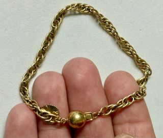 Pulsera con eslabones en oro laminado de 14 KTS