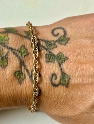 Pulsera con eslabones en oro laminado de 14 KTS