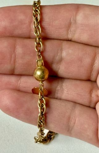 Pulsera con eslabones en oro laminado de 14 KTS