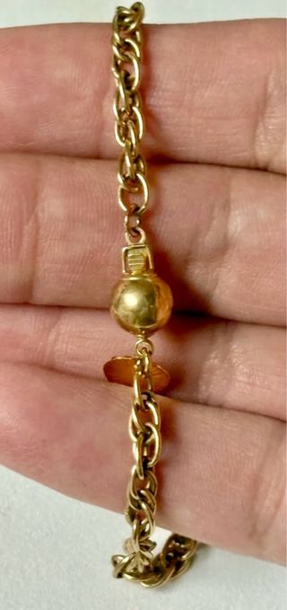 Pulsera con eslabones en oro laminado de 14 KTS