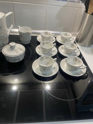 Juego de café Pontesa porcelana Vintage
