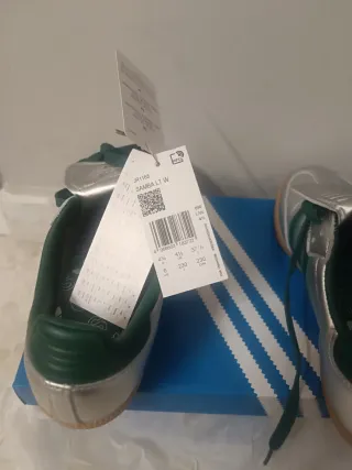Adidas Samba Plata y Verde Nuevas Talla