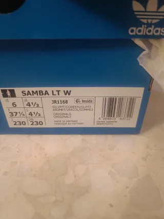 Adidas Samba Plata y Verde Nuevas Talla