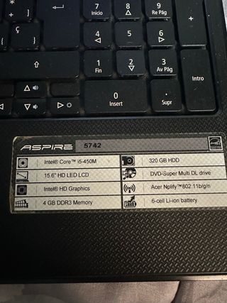 Portátil Acer Aspire Negro