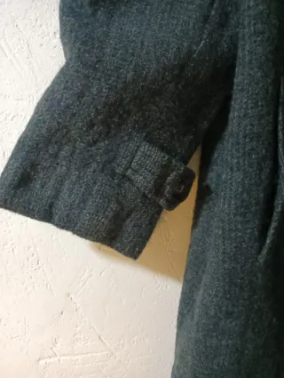 Abrigo Lana Vintage Burberry 90s Gris