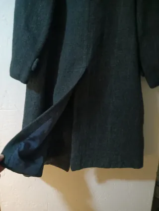 Abrigo Lana Vintage Burberry 90s Gris