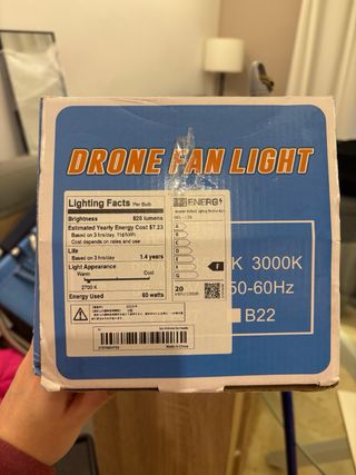 Lámpara Ventilador de Techo Drone