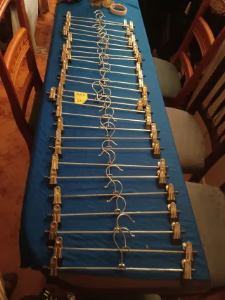 Perchas de pinzas plateadas (pack)