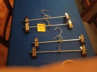 Perchas de pinzas plateadas (pack)