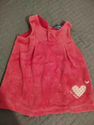 Vestido terciopelo bebé niña 6 meses