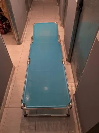 Tumbona plegable playa azul