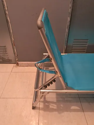 Tumbona plegable playa azul