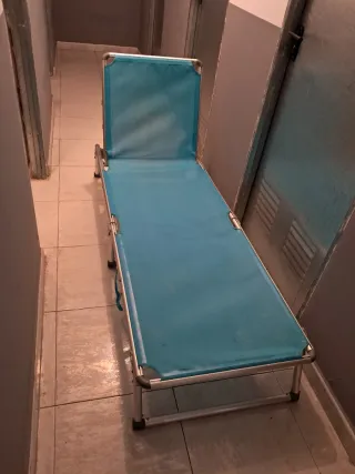 Tumbona plegable playa azul