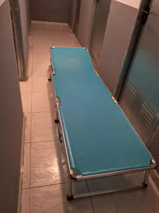 Tumbona plegable playa azul