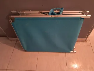 Tumbona plegable playa azul