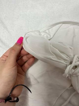 Top blanco con cordones