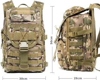 Mochila Táctica 42-60L Kit Supervivencia