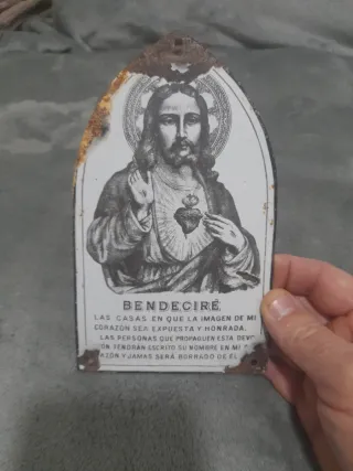 Placa Sagrado Corazón de Jesús Bendeciré
