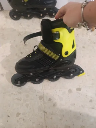 Patines en línea negros y amarillos Talla 39a 42