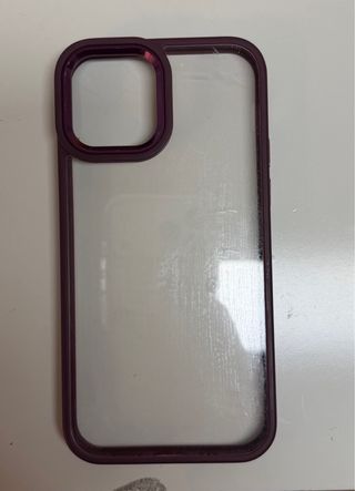 Funda iPhone 12 Transparente Morado