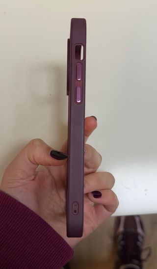 Funda iPhone 12 Transparente Morado