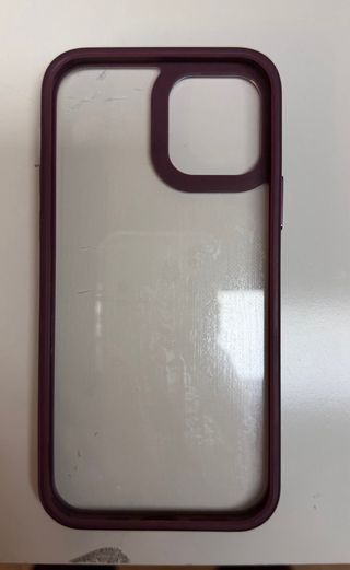 Funda iPhone 12 Transparente Morado
