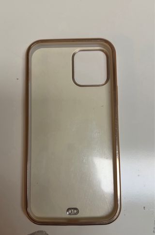 Funda iPhone 12 Transparente Dorada