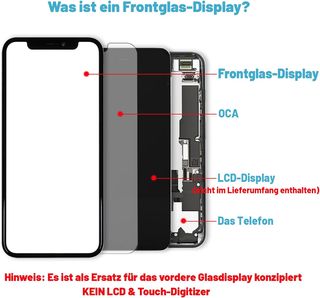Schermo frontale per iPhone 13 Pro, schermo di vetro