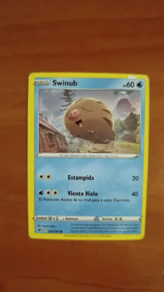 Carta Pokémon Swinub Básico