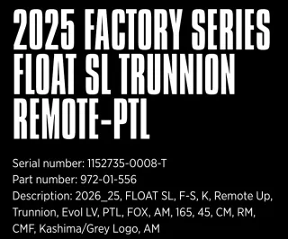 Amortiguador Fox *NUEVO* Float Factory SL 165x45