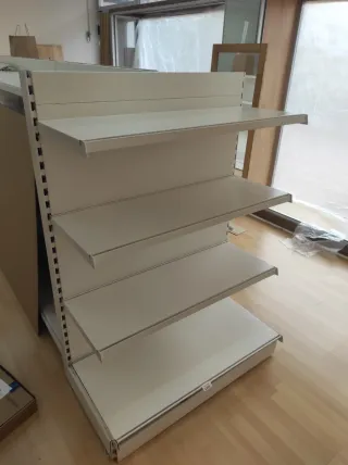 Góndola expositora metálica beige