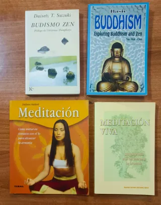 Lote de 4 libros "Budismo, Zen, Meditación"