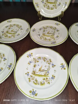 7 Platos Postre Cerámica Italianos VINTAGE