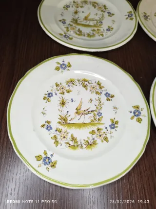 7 Platos Postre Cerámica Italianos VINTAGE