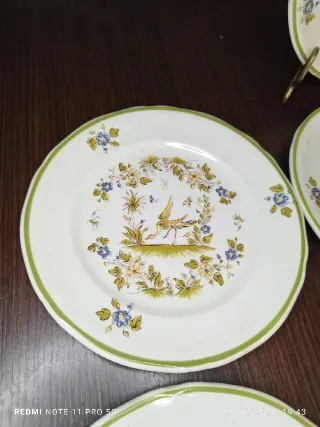 7 Platos Postre Cerámica Italianos VINTAGE