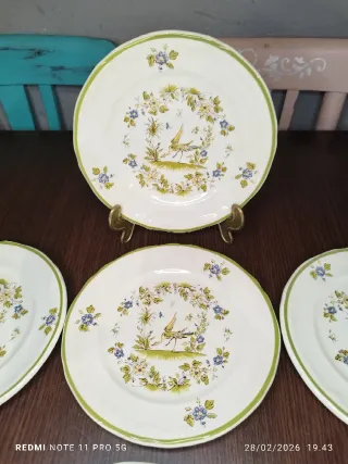 7 Platos Postre Cerámica Italianos VINTAGE