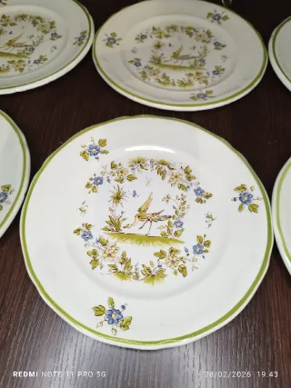 7 Platos Postre Cerámica Italianos VINTAGE