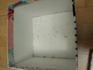 Caja decorada tela patchwork