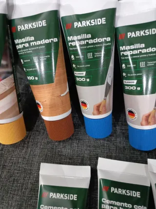 Lote Masillas y Cemento Cola Parkside