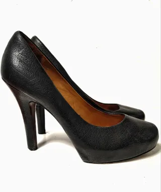 Zapatos Uterqüe Piel Tacón Plataforma Talla 40