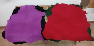 Lote 4 Pieles Ante (Negro, Verde, Morado, Rojo)