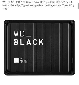 WD BLACK P10 5TB HDD Portátil