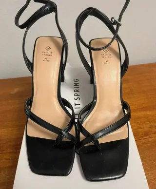 Sandalias Aldo Tacón Negro Veganas