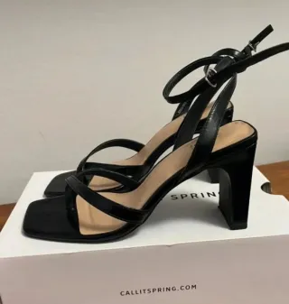Sandalias Aldo Tacón Negro Veganas