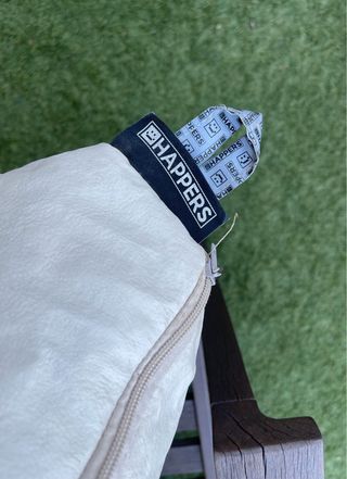 Conjunto Sofá Jardín Madera y Tela Beige