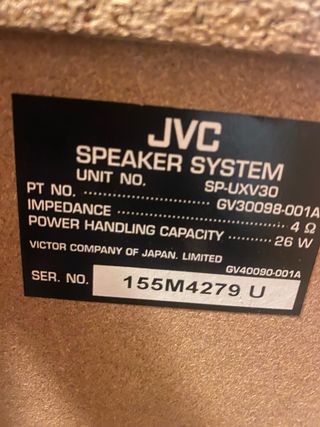 Pareja Altavoces JVC 26W