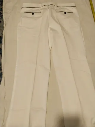 Pantalón de vestir blanco hombre
